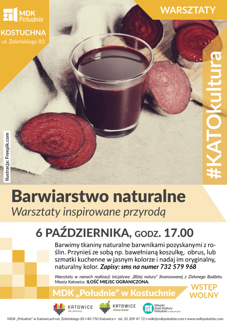 barwiarstwo naturalne warsztaty w mdk południe w kostuchnie