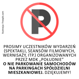Prosimy nie parkować na parkingach SM
